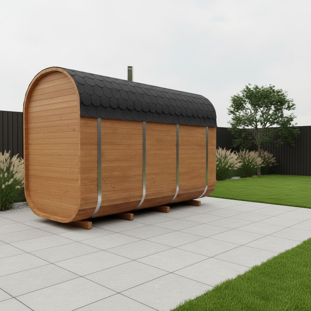 Steam & Oak Cube Sauna 3.4m Premium L-Bench
