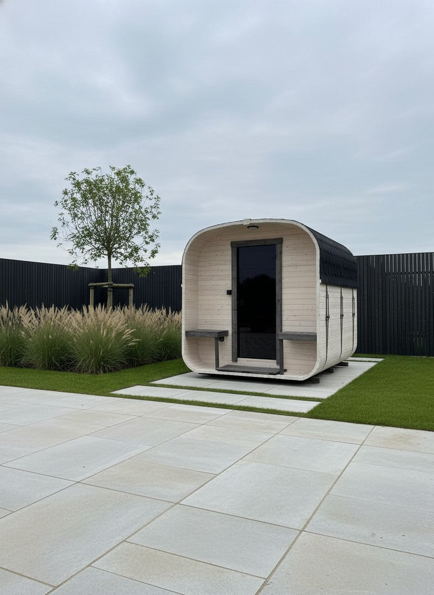Steam & Oak Cube Sauna 2.4m with Porch