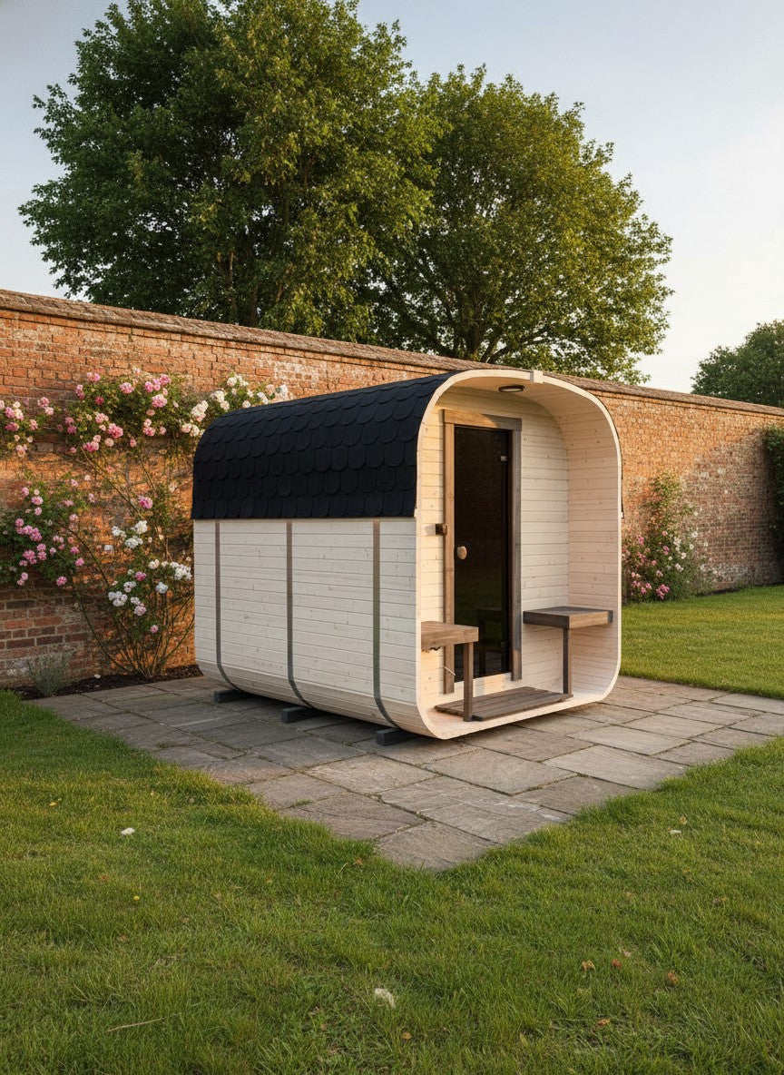 Steam & Oak Cube Sauna 2.4m with Porch
