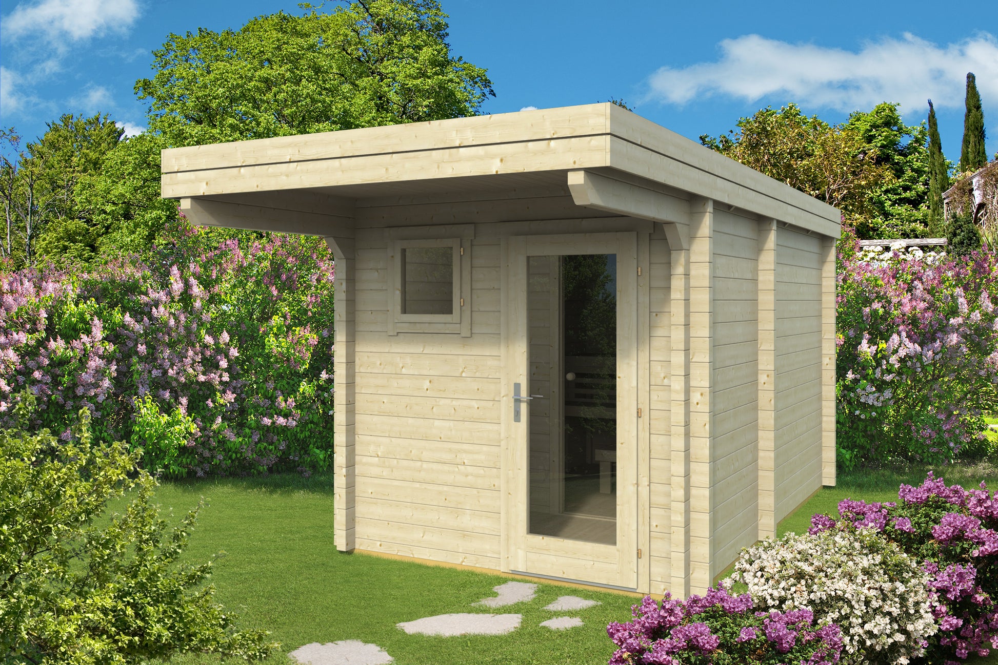 Eero 367 flat-roof sauna cabin, unpainted