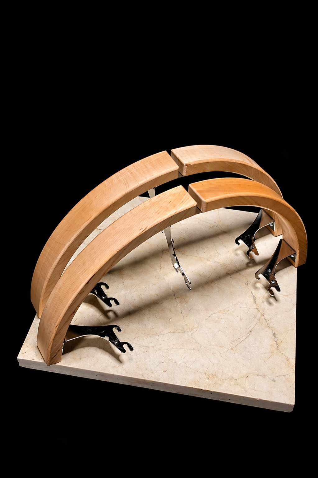 FinSteam Halo alder-wood safety rail for a gas sauna heater — black finish