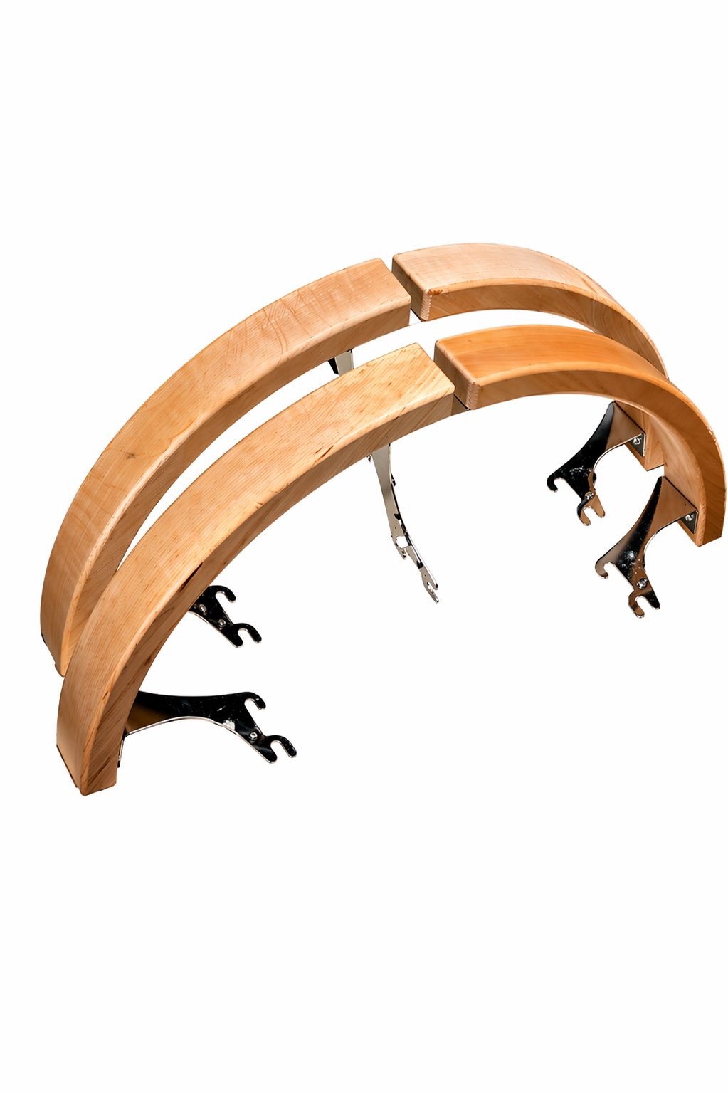 FinSteam Halo alder-wood safety rail for a gas sauna heater — white finish