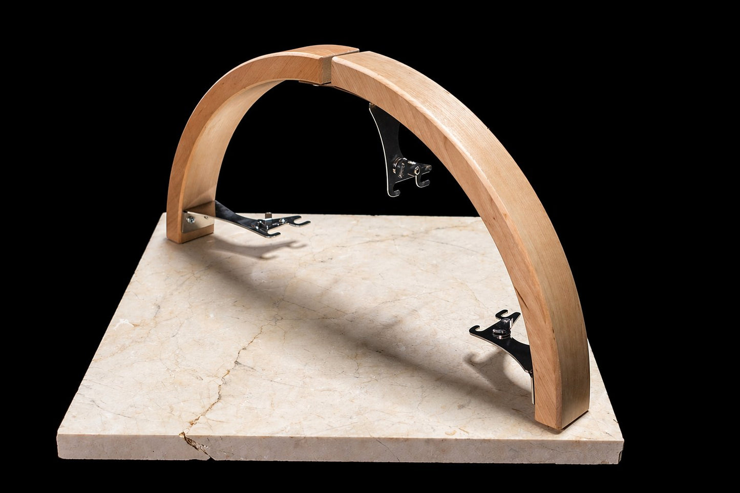 FinSteam Halo alder-wood safety rail for a gas sauna heater — black finish