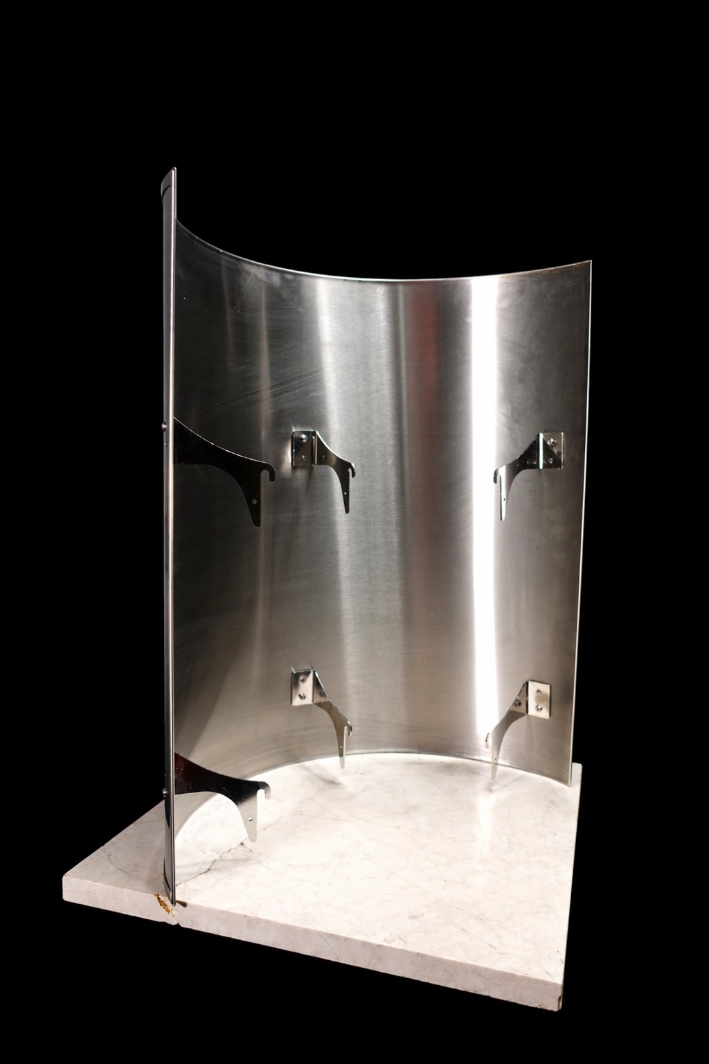 FinSteam Njord stainless steel heat shield for a gas sauna heater — black finish