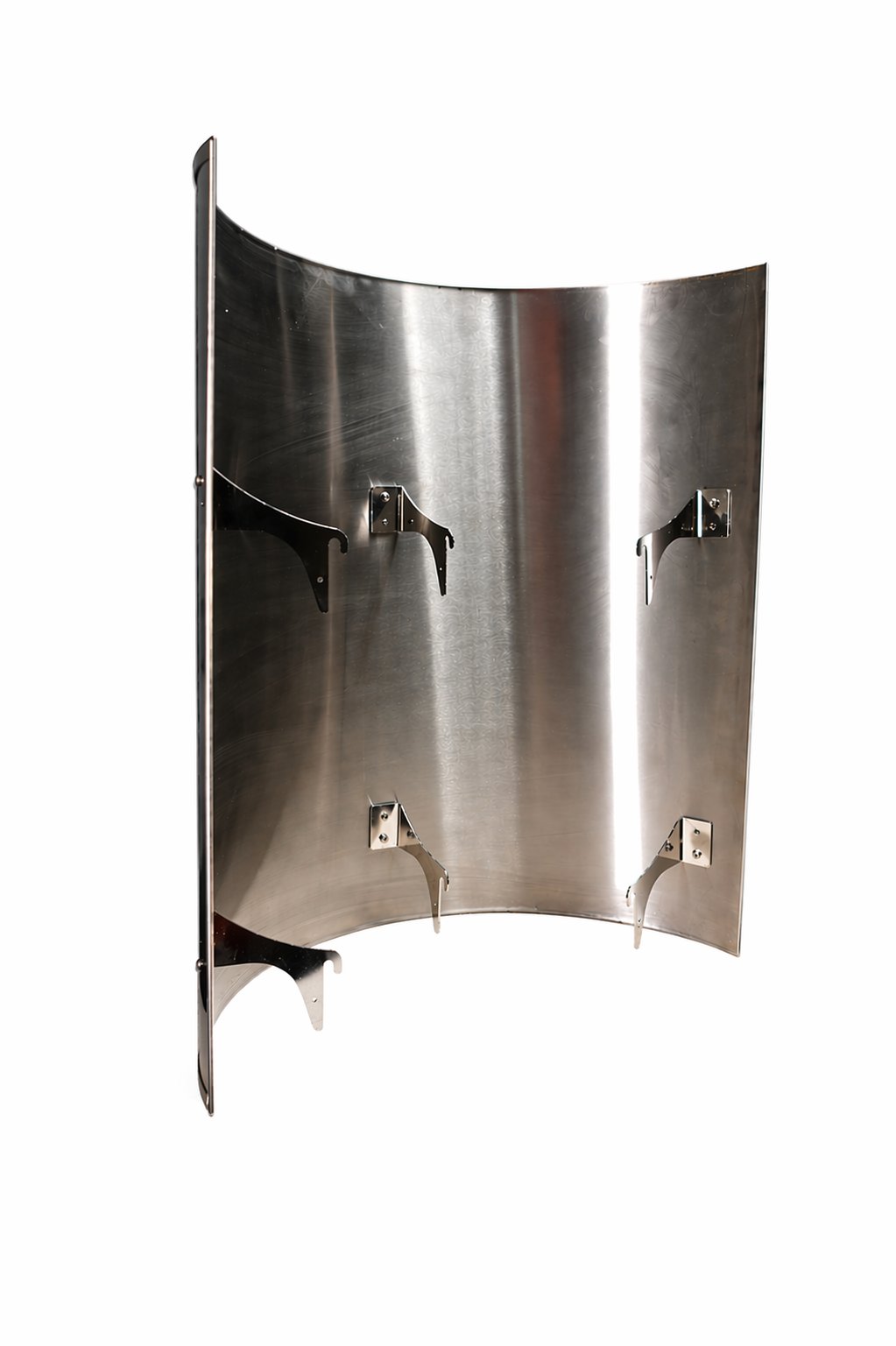 FinSteam Njord stainless steel heat shield for a gas sauna heater — white finish