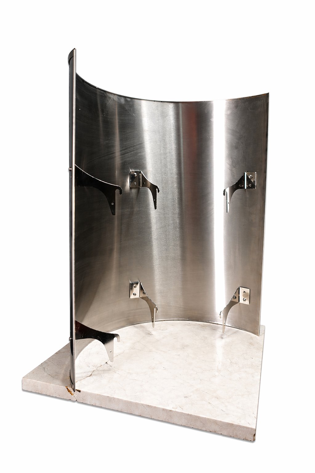 FinSteam Njord stainless steel heat shield for a gas sauna heater — white finish