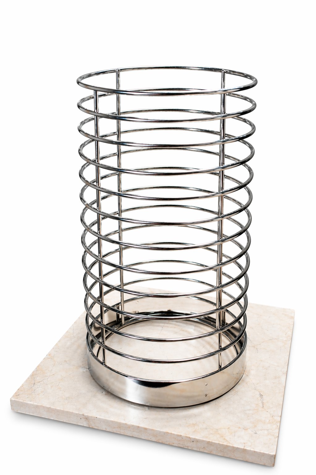 FinSteam Orbis stainless steel stone cage for Botnia 81 and Aurora 81 gas sauna heaters — white finish