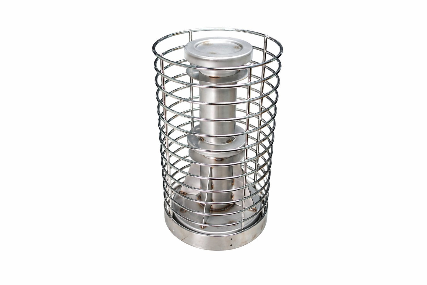 FinSteam Orbis stainless steel stone cage for Botnia 81 and Aurora 81 gas sauna heaters — white finish