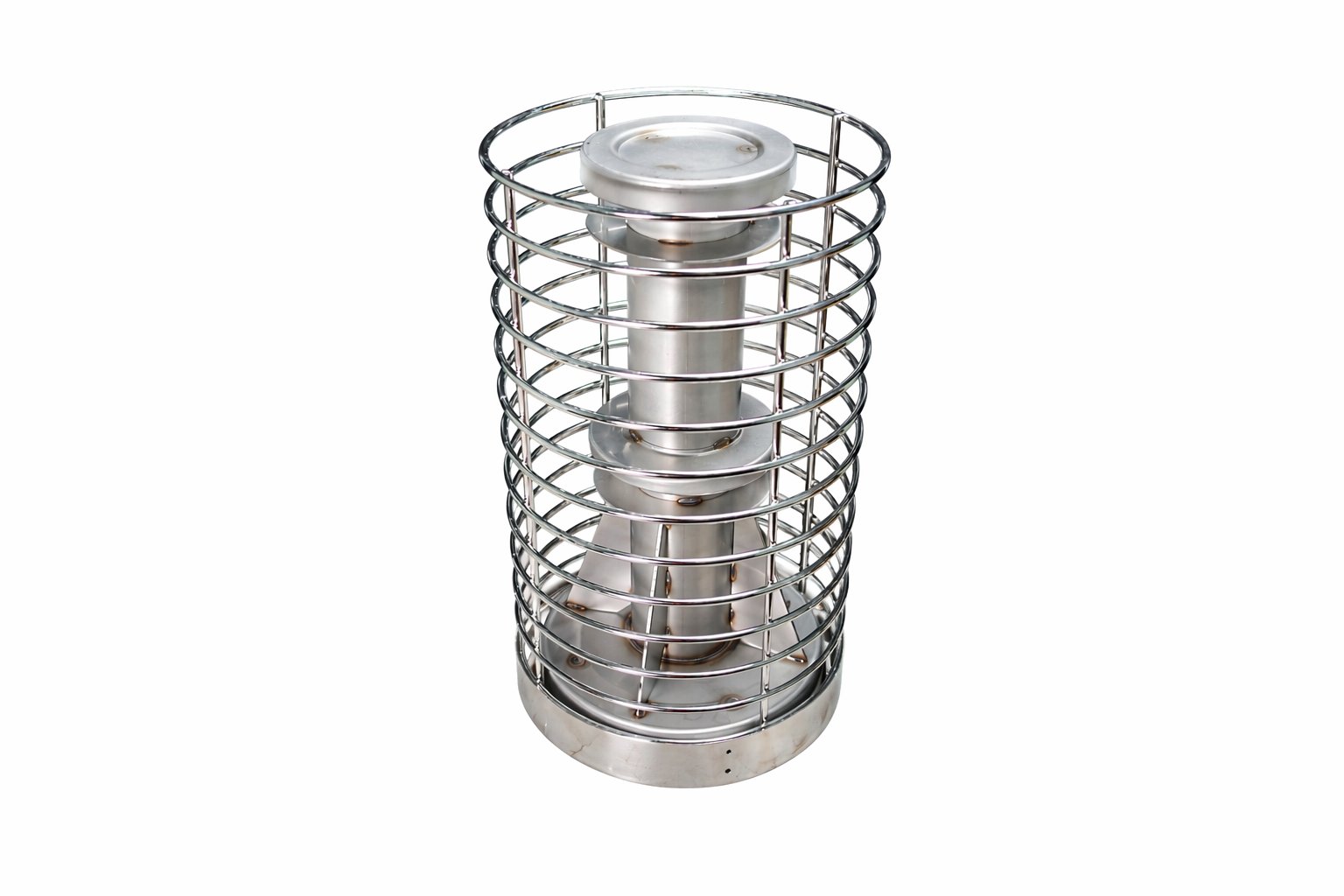 FinSteam Orbis stainless steel stone cage for Botnia 81 and Aurora 81 gas sauna heaters — white finish