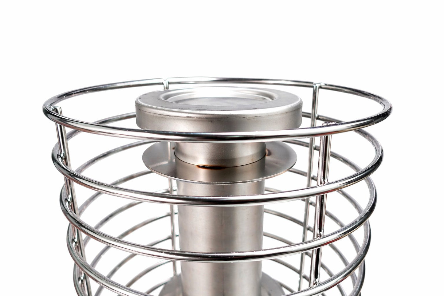 FinSteam Orbis stainless steel stone cage for Botnia 81 and Aurora 81 gas sauna heaters — white finish