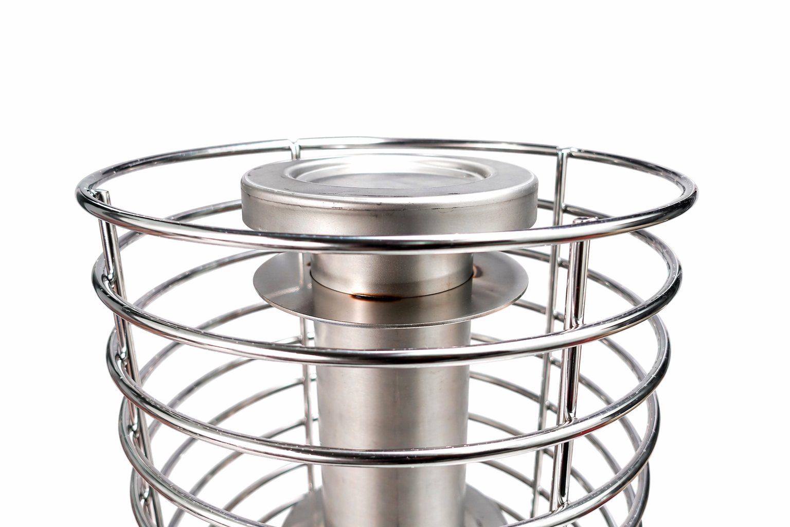 FinSteam Orbis stainless steel stone cage for Botnia 81 and Aurora 81 gas sauna heaters — white finish