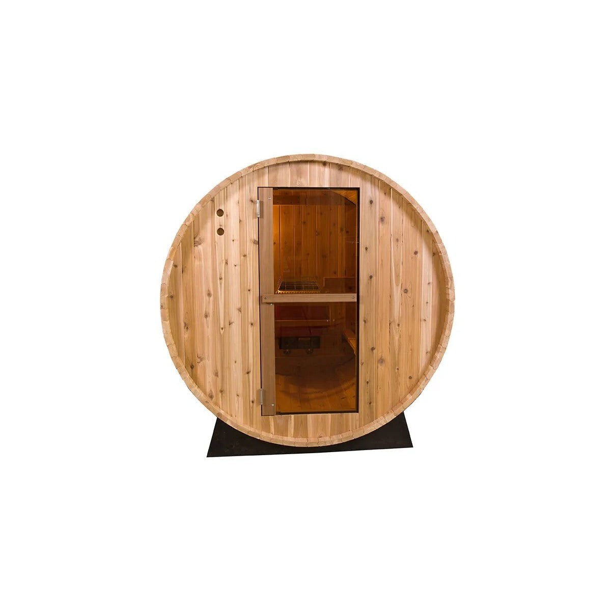 Fonteyn Rustic Barrel Sauna 6ft — 4 Person Outdoor Finnish | Steam & Oak