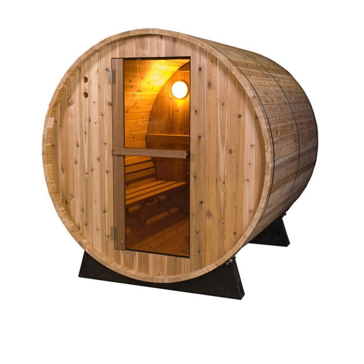 Rustic Barrel Sauna 8ft – 6 Person