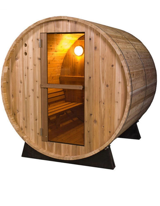 Rustic Barrel Sauna 8ft – 6 Person