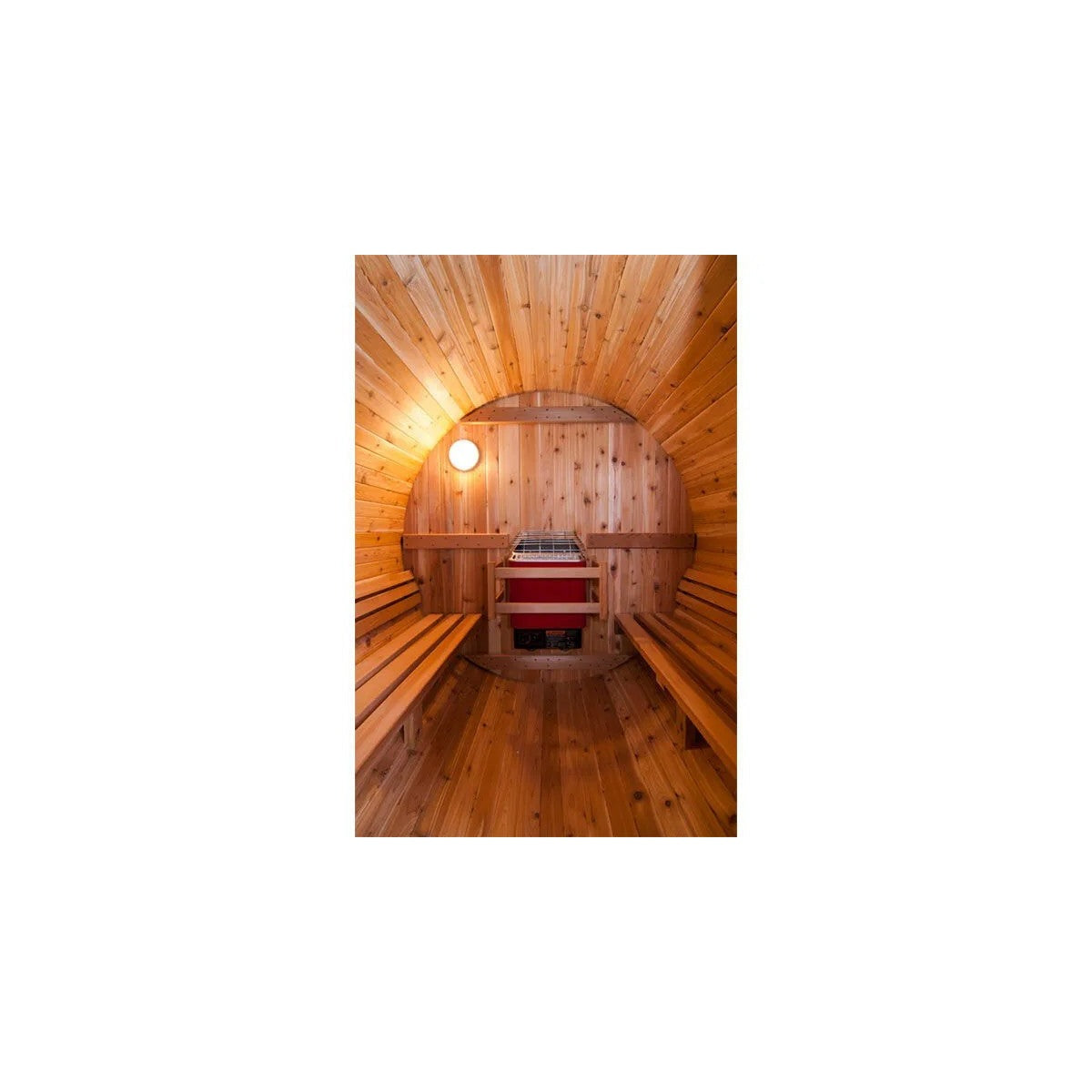 Fonteyn Rustic Barrel Sauna 7+1ft — 6 Person Outdoor Finnish | Steam & Oak