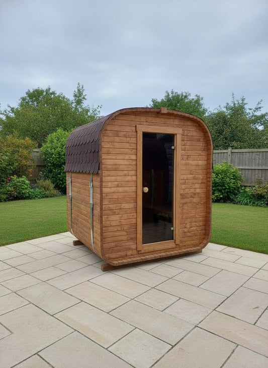 Gas Cube Sauna 1.8m — Steam & Oak (Electric Option)