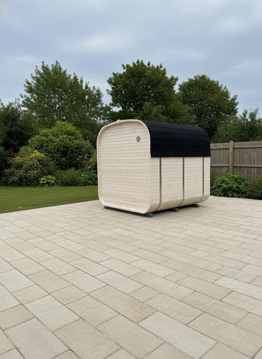 Steam & Oak Cube Sauna 2.4m Double-Shelf