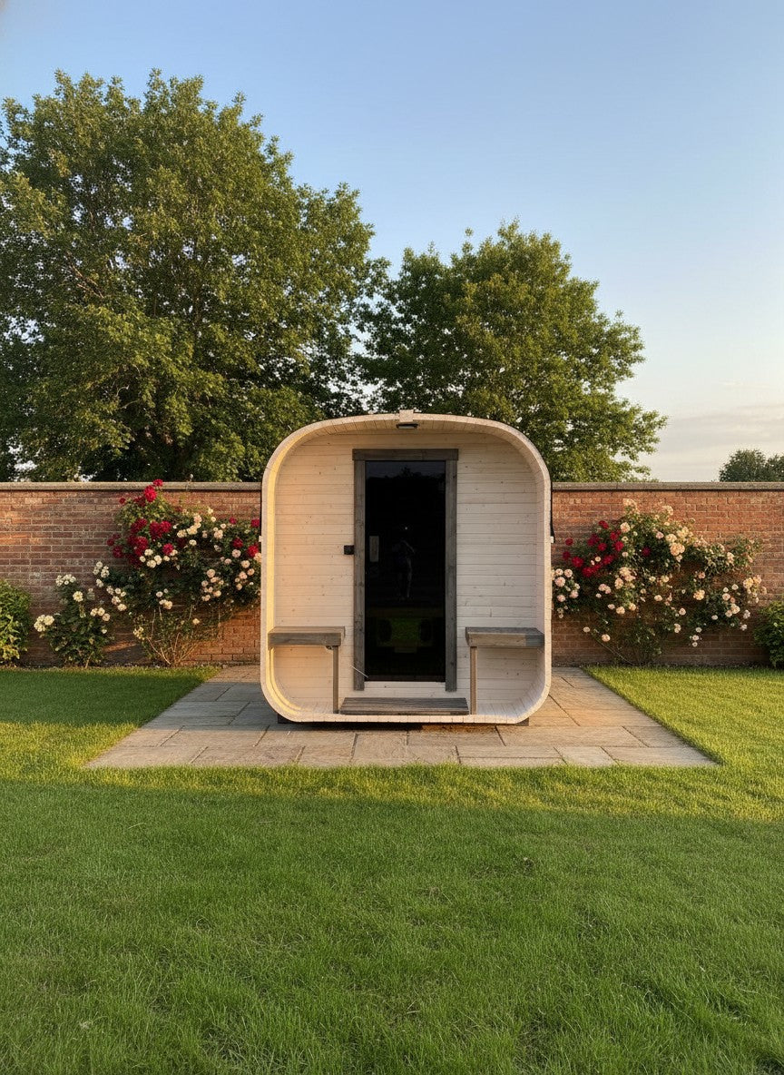 Steam & Oak Cube Sauna 2.4m with Porch
