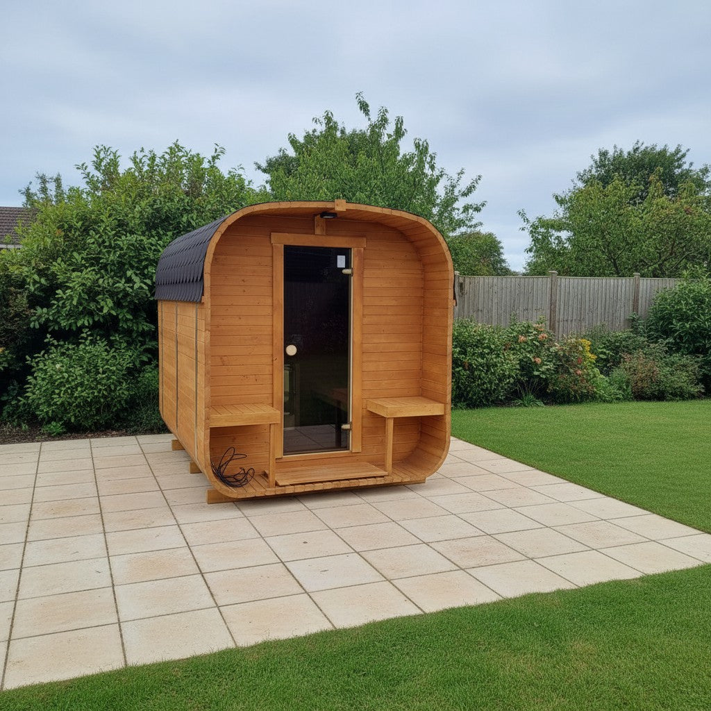 Steam & Oak Cube Sauna 3.4m Premium L-Bench