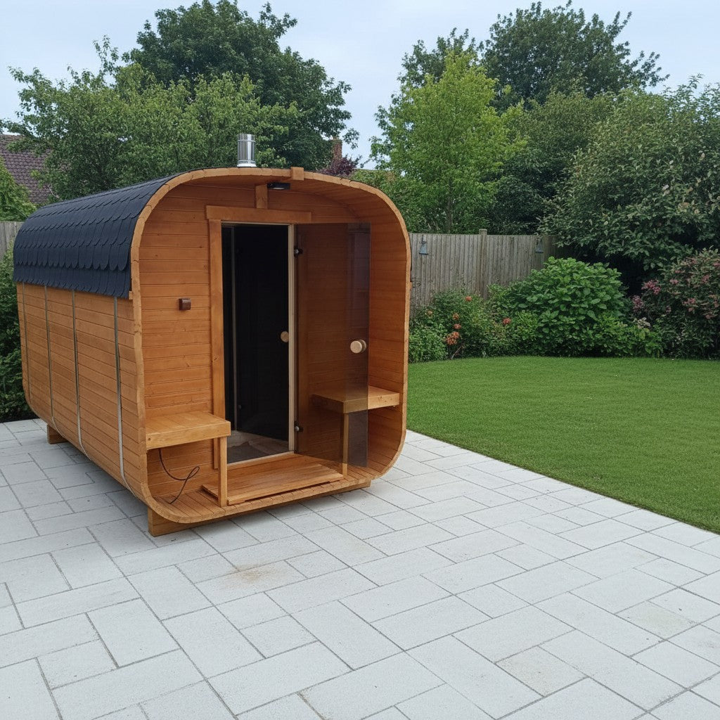 Steam & Oak Cube Sauna 3.4m Premium L-Bench