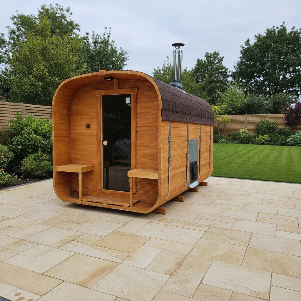 Steam & Oak Cube Sauna 3.4m Premium L-Bench