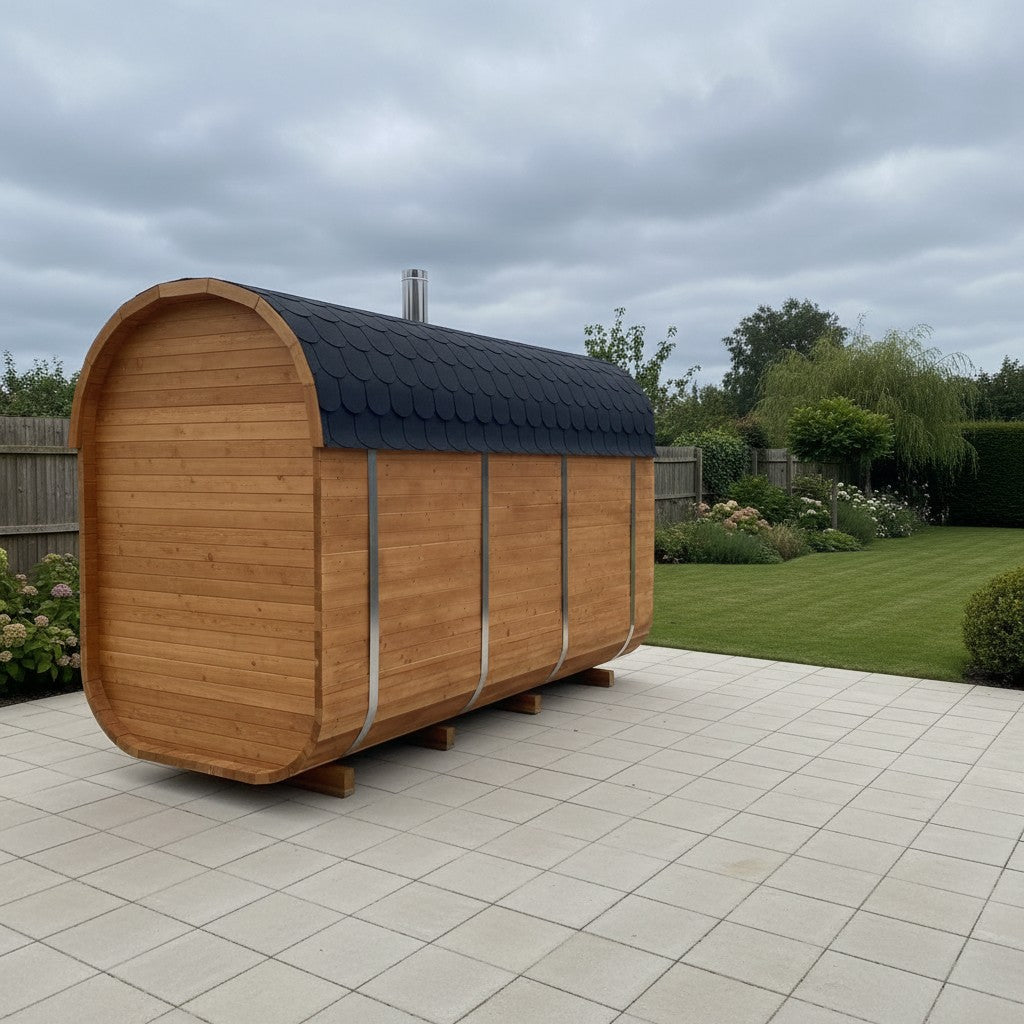 Steam & Oak Cube Sauna 3.4m Premium L-Bench