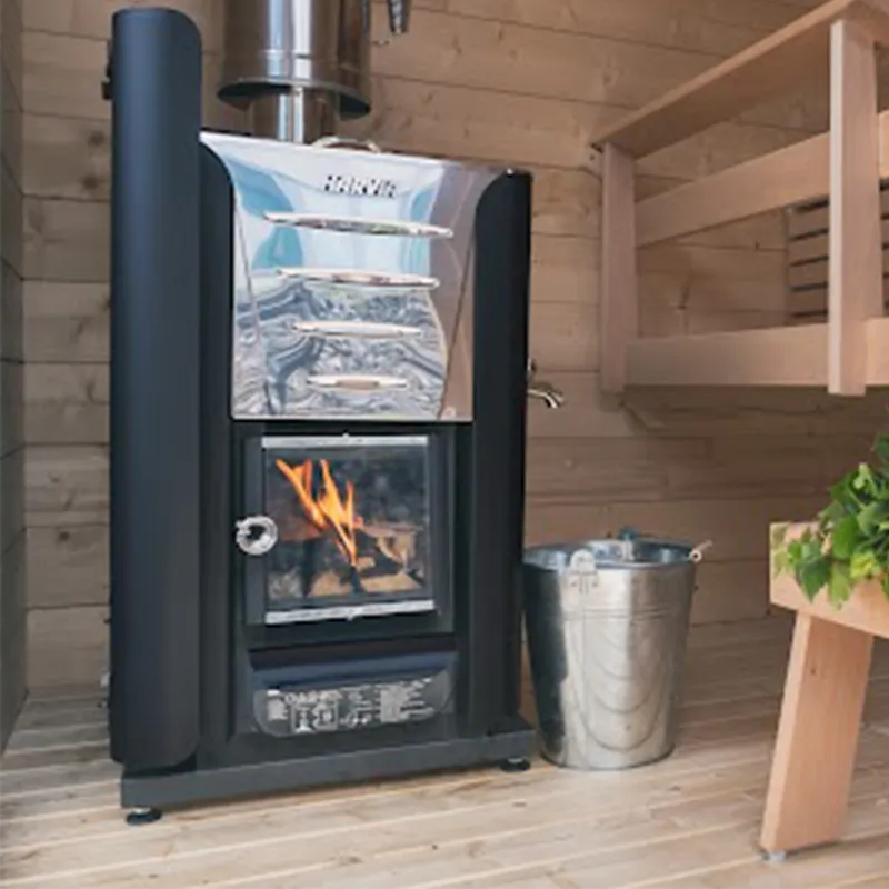 Harvia wood-burning sauna heater kit with flue