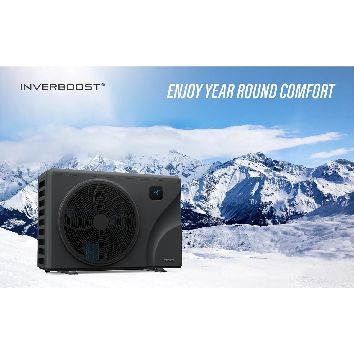Inverboost PBS Full Inverter Heat Pump — 7.5kW–21.5kW Super Quiet for Hot Tubs & Swim Spas | Steam & Oak
