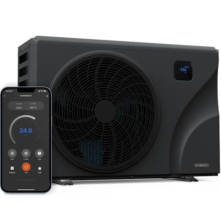 Inverboost PBS Full Inverter Heat Pump — 7.5kW–21.5kW Super Quiet for Hot Tubs & Swim Spas | Steam & Oak