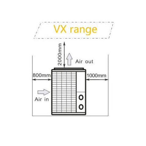 Inverboost VX Inverter Heat Pump — 17kW Top-Discharge Ultra-Silent, COP 16 | Steam & Oak
