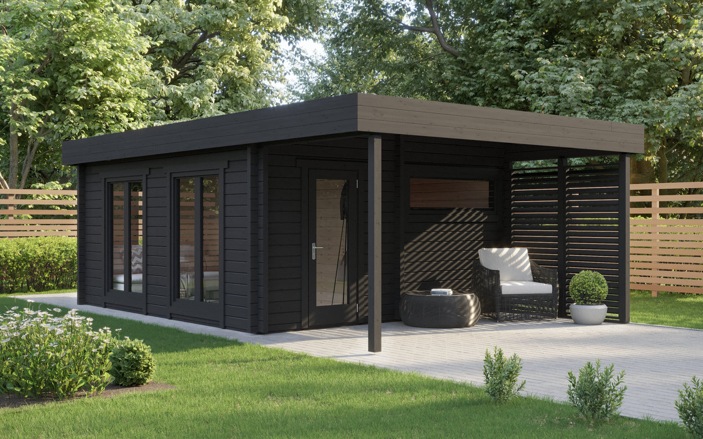 Kesä 480 XL sauna garden room in black