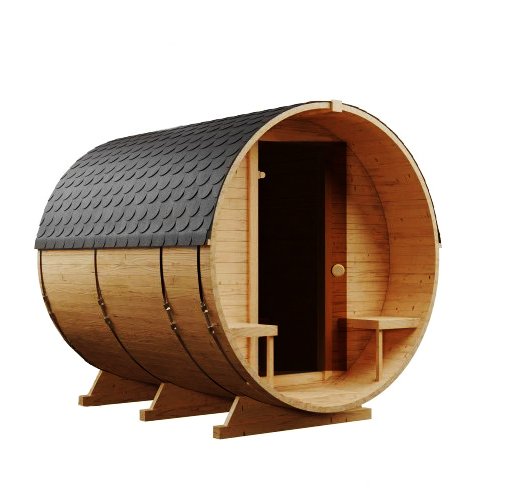 Steam & Oak Barrel Sauna 2.4m with Porch