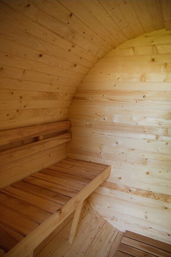 Steam & Oak Barrel Sauna 2.4m with Porch