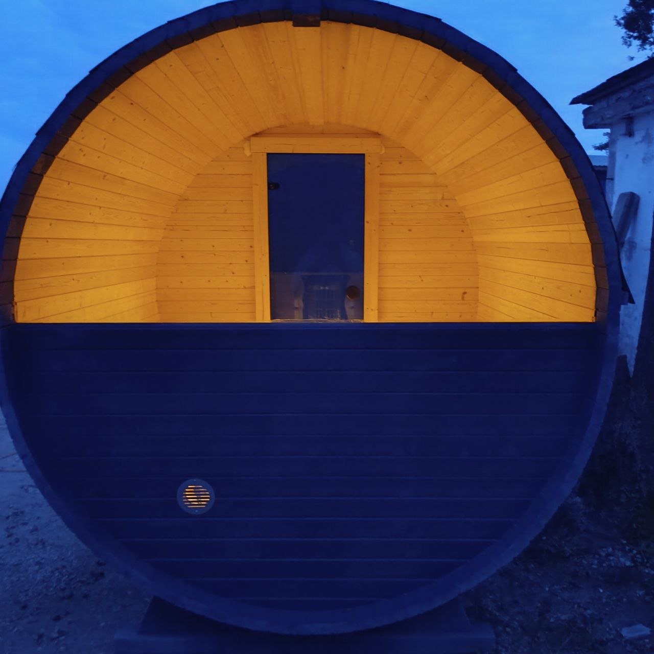 Steam & Oak Barrel Sauna 2.4m with Porch