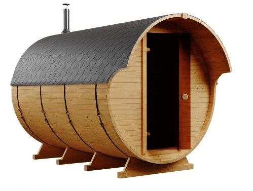 Steam & Oak Barrel Sauna 3m Canopy + Anteroom
