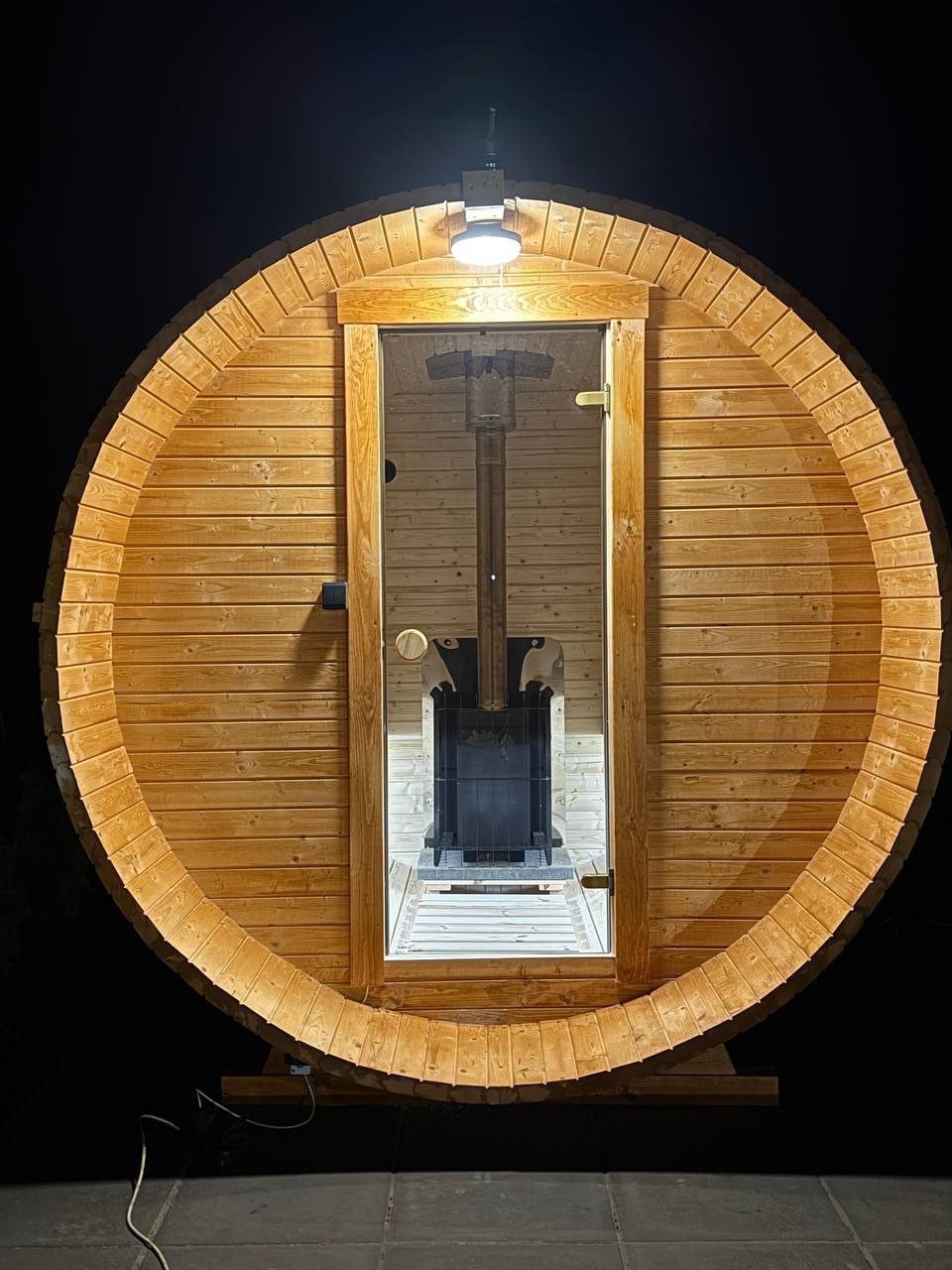 Steam & Oak Barrel Sauna 3m Canopy + Anteroom