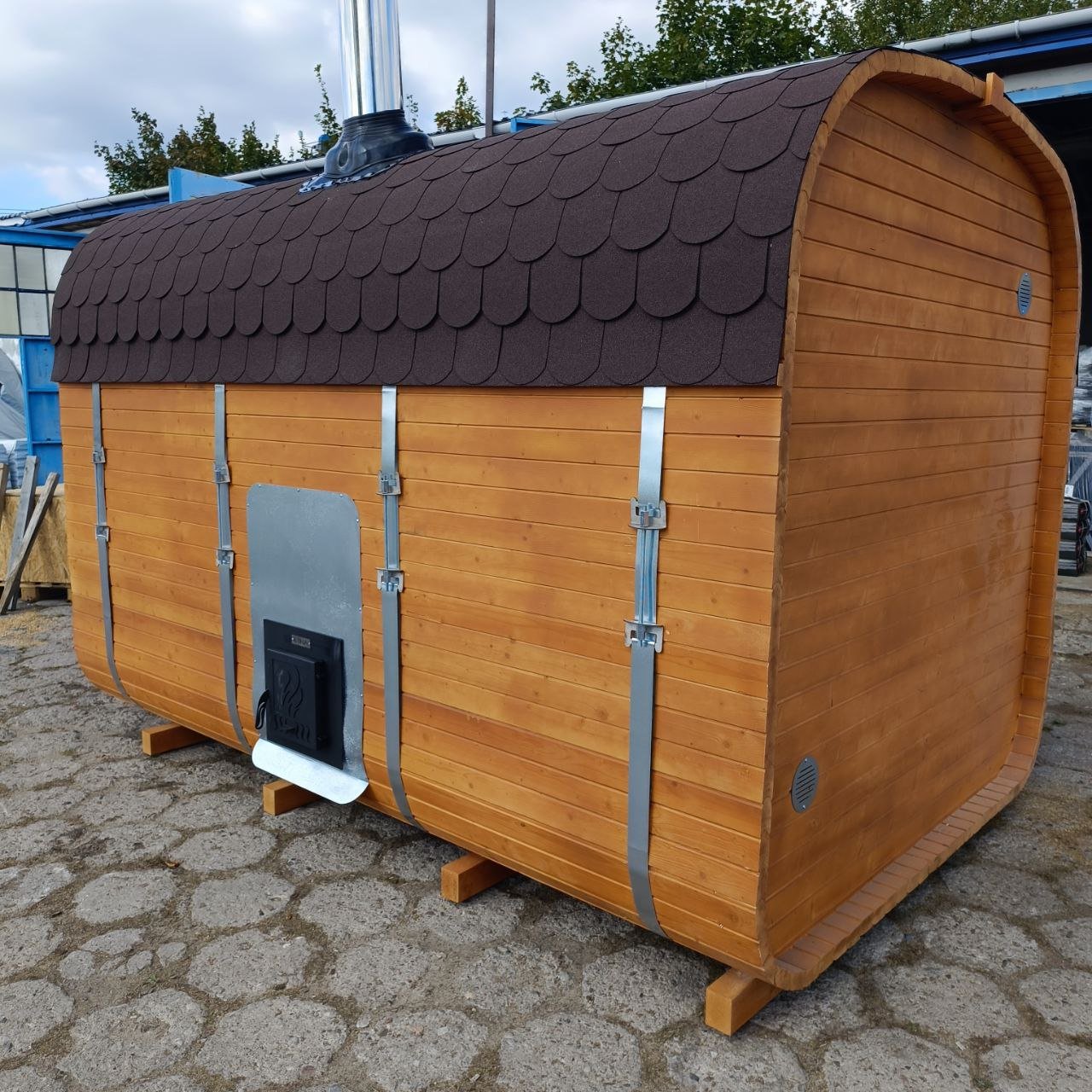 Steam & Oak Cube Sauna 3.4m Premium L-Bench