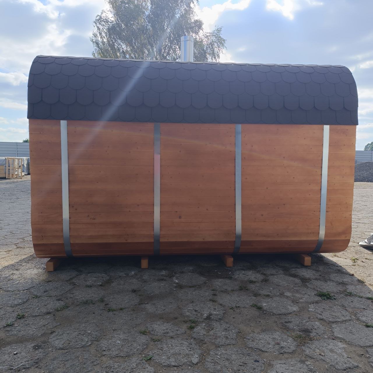 Steam & Oak Cube Sauna 3.4m Premium L-Bench