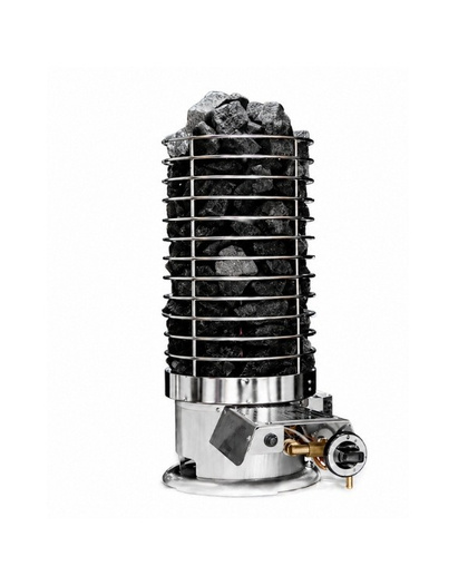 FinSteam Botnia 81 8.1kW off-grid propane gas sauna heater with Orbis stone cage