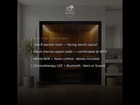Hekla Traditional 220 indoor sauna — video