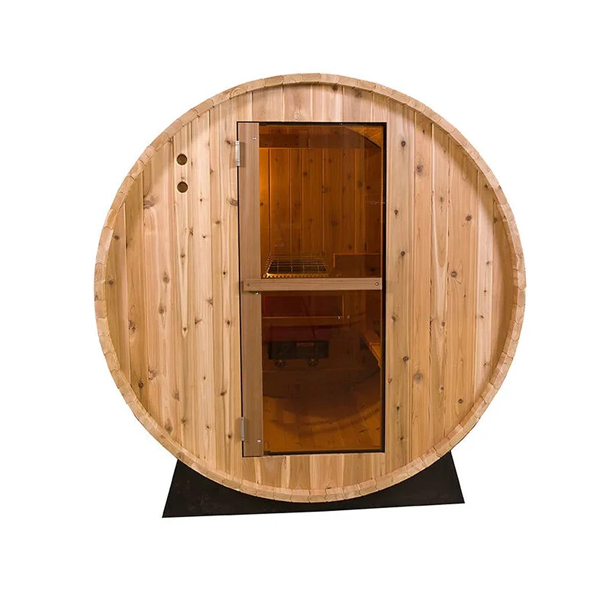 Rustic Barrel Sauna 4ft — 2 Person Outdoor Finnish | Steam & Oak