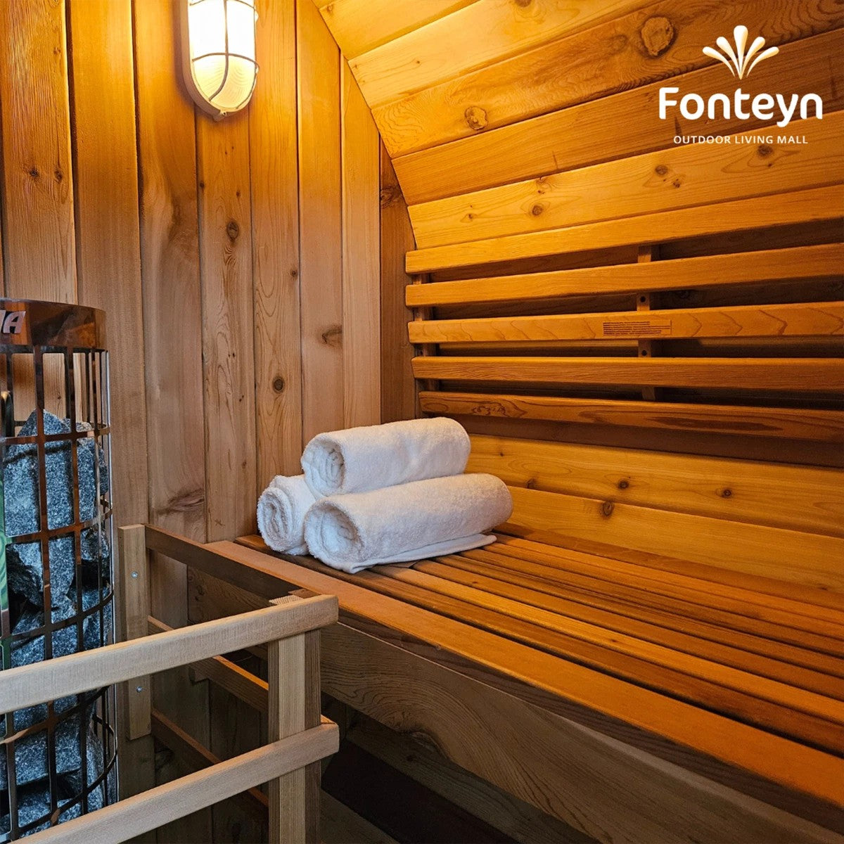 Rustic Barrel Sauna 6ft — 4 Person Outdoor Finnish | Steam & Oak