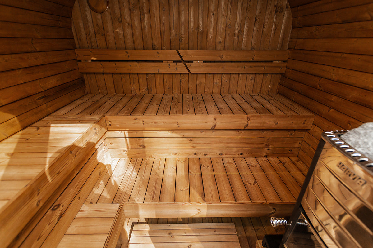 Ruutu 200 interior benches in thermowood