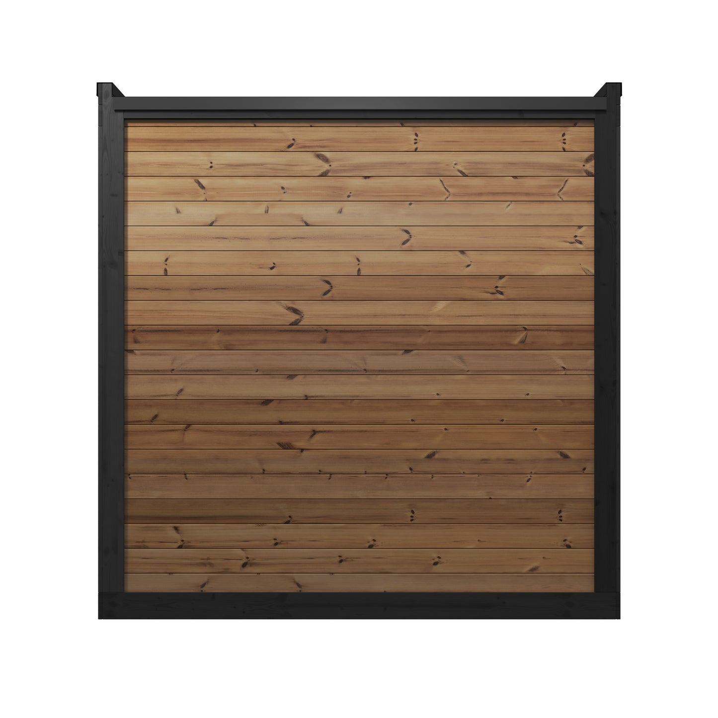 Steam & Oak Pärnu L outdoor sauna in thermowood with black-framed corner glass and insulated roof, view 8
