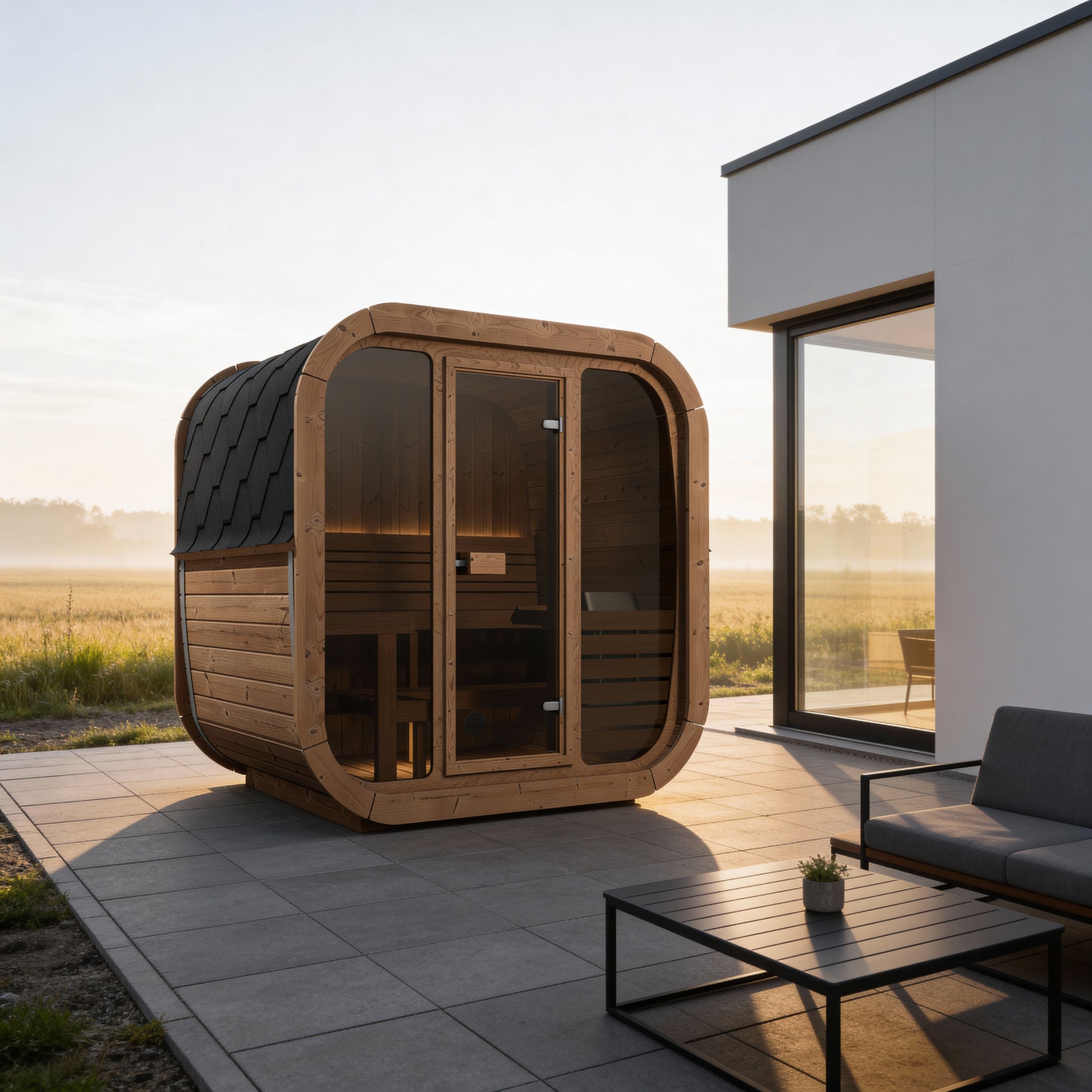 Steam & Oak Tallin 160 thermowood outdoor sauna, view 10