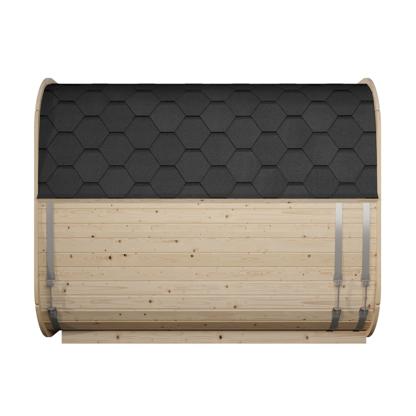 Steam & Oak Tallin 250 outdoor cube sauna in Nordic spruce, view 3