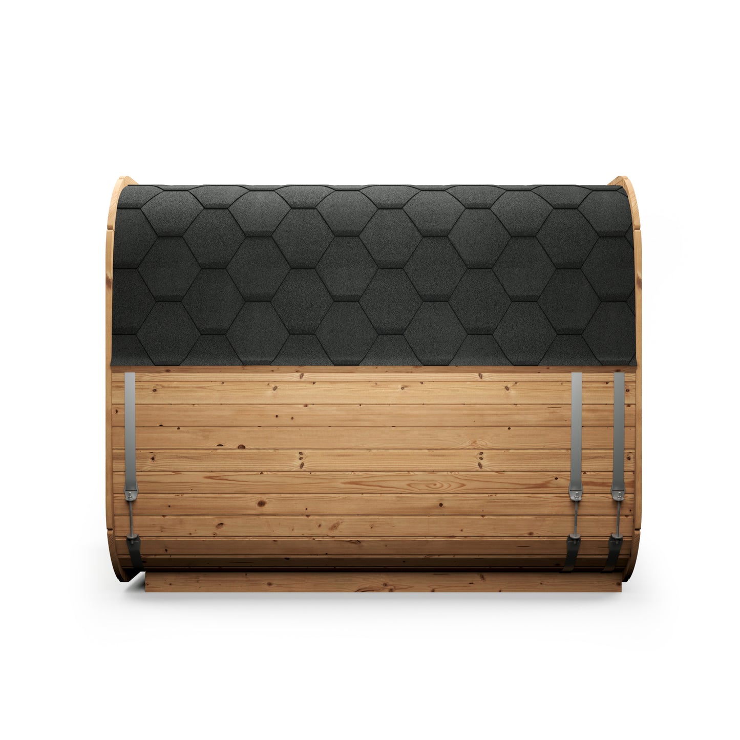 Steam & Oak Tallin 250 outdoor cube sauna in thermowood, view 1