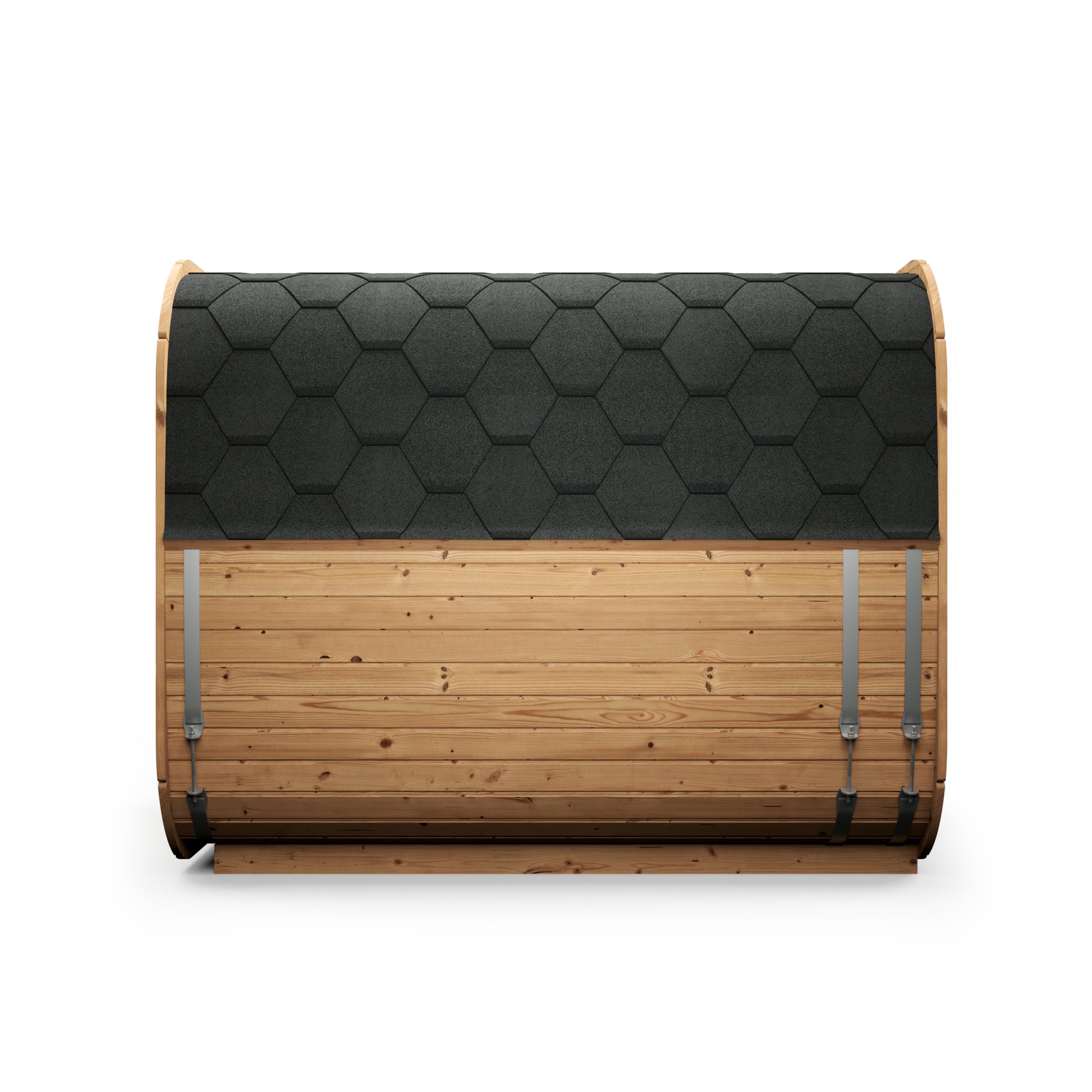 Steam & Oak Tallin 250 outdoor cube sauna in thermowood, view 1