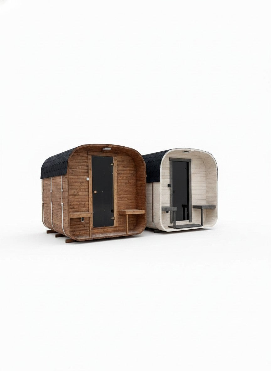 Steam & Oak Cube Sauna 2.4m Double-Shelf