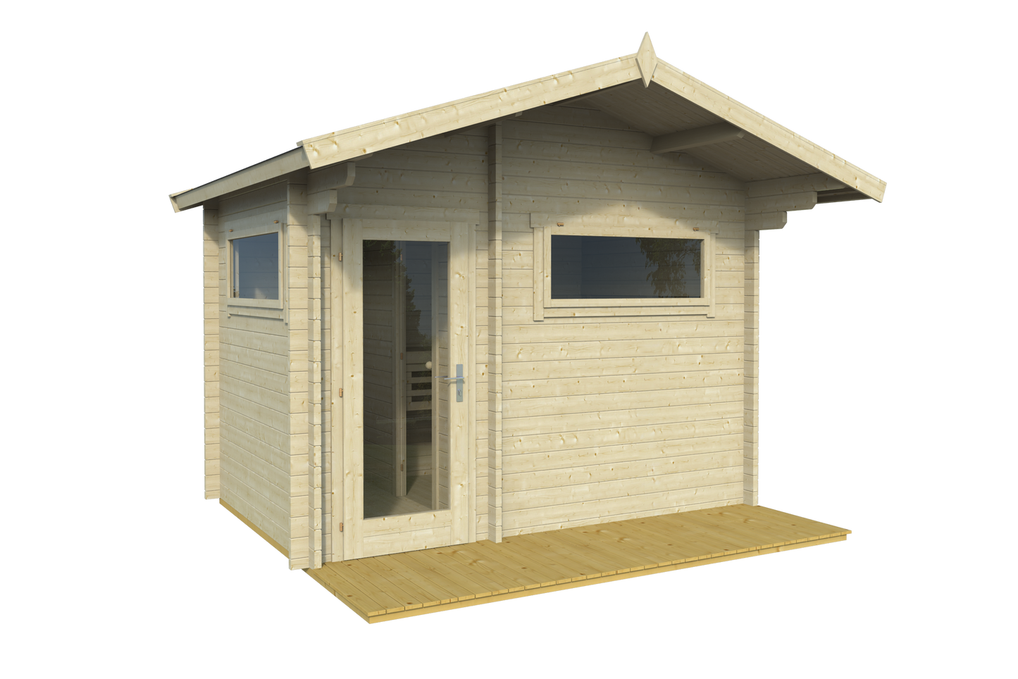 Timo 320 sauna cabin, cut-out elevation